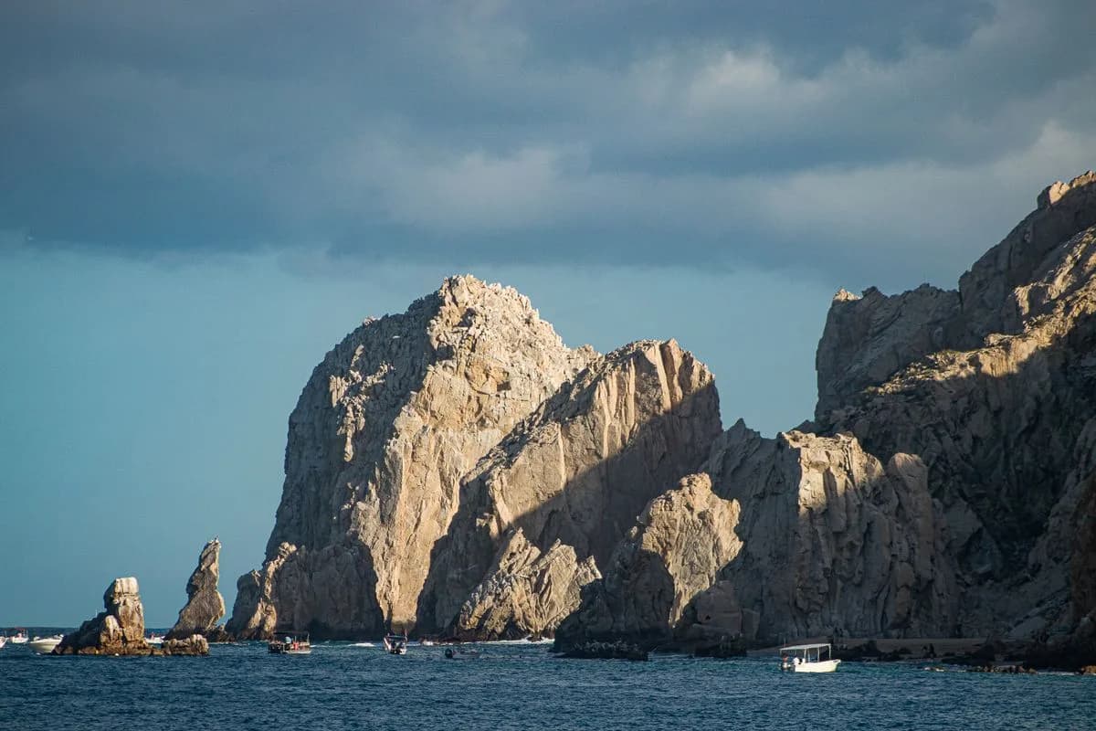 The granite arch of Los Cabos under dramatic light